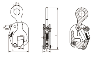 豎吊鋼板鉗結(jié)構(gòu)圖 豎吊鋼板鉗結(jié)構(gòu)圖